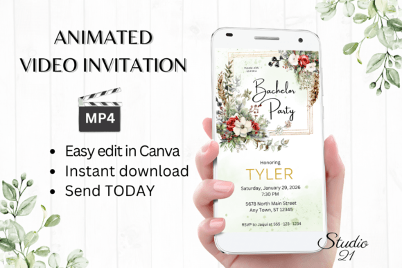 Christmas Bachelor Party Invite W5182: A Festive Digital Evite Guide