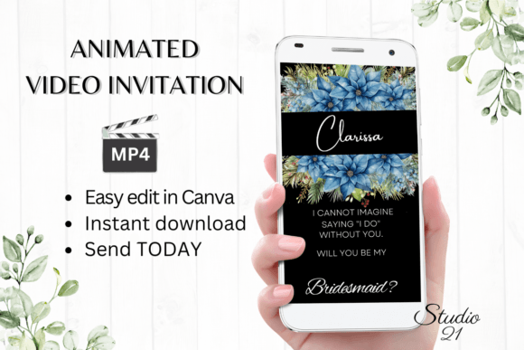Christmas Bridesmaid Proposal W3217M: A Festive Design Asset
