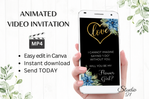 Christmas Flower Girl Proposal W3211FG: A Festive Script Font for Invitations