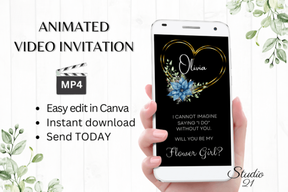Christmas Flower Girl Proposal W3219FG: A Festive Design Asset