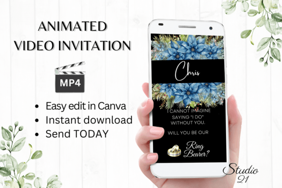 Christmas Ring Bearer Proposal W3217RB: A Festive Display Typeface