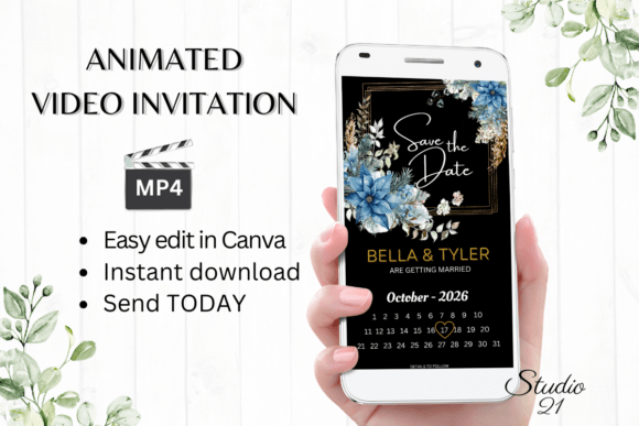 Christmas Save the Date W2213B: Elevate Your Holiday Invites