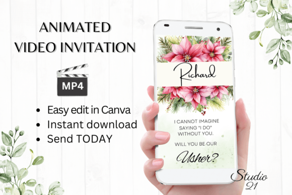 Christmas Usher Proposal W3196U: Elevate Your Holiday Invitations
