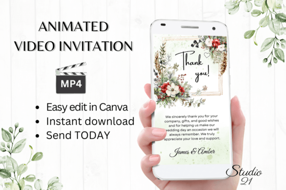 Christmas Wedding Thank You W9182TU: A Festive Script for Wedding Stationery