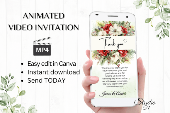 Christmas Wedding Thank You W9186TU: Your Festive Elegance Font