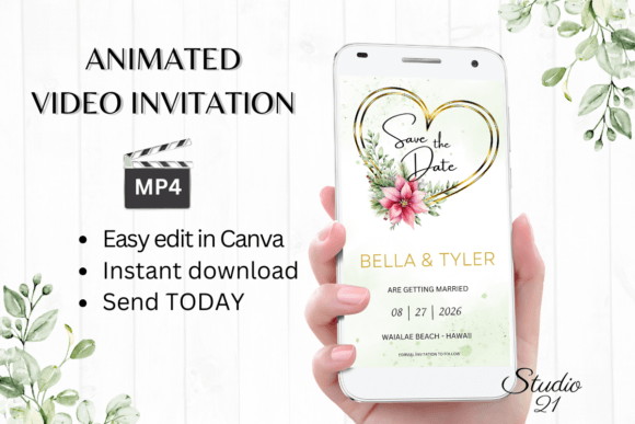 Modern Romance: The Digital Save the Date Announcement W2198